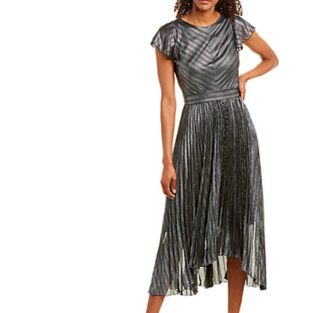 NWOT Karen Millen Silk A Line Dress w Pleats